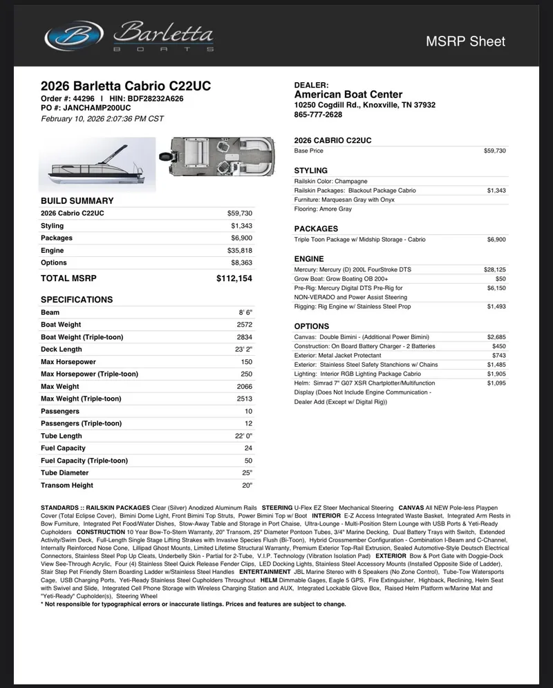 Slide: The Image of Barletta Cabrio 22UC 2026 - 1