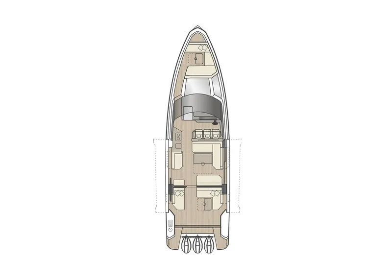 Slide: The Image of Top view layout of 2026 Saxdor 460 GTC luxury boat design. - 26