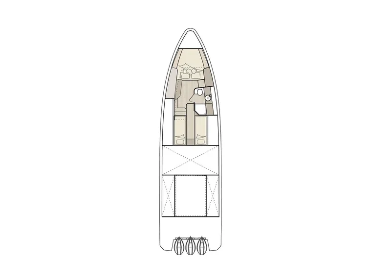 Slide: The Image of Top view layout of 2026 Saxdor 460 GTC boat interior design. - 27