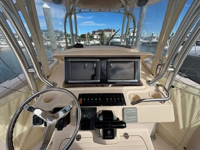 Slide: The Image of Interior view of 2008 Grady-White Bimini 306 helm. - 9