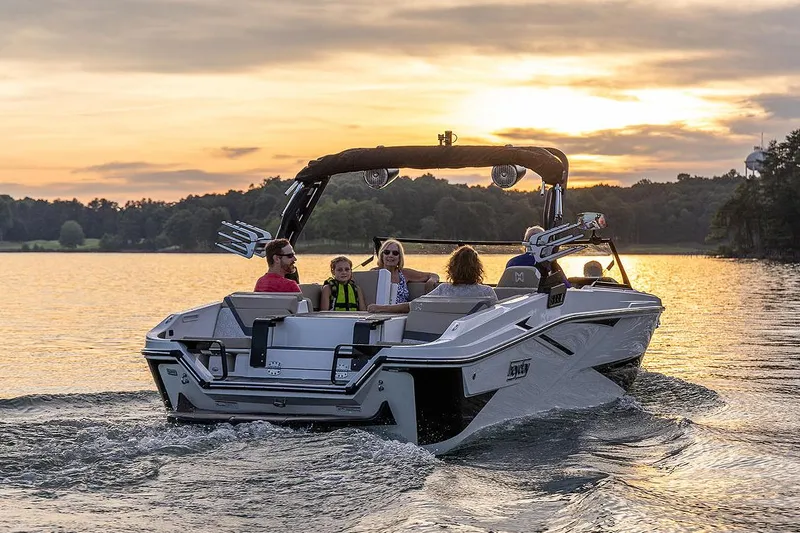 Slide: The Image of Manufacturer Provided Image: Family enjoying sunset on Heyday H22 boat, 2026 model. - 11