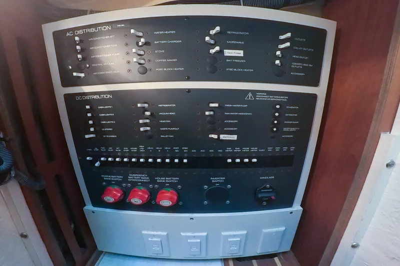 Slide: The Image of Electrical control panel on a 2007 Tiara Yachts 3800 Open boat. - 25
