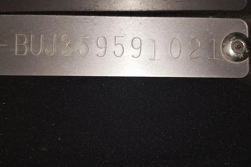 Slide: The Image of Close-up of a Regency 230 LE3 Sport 2021 serial number plate. - 7