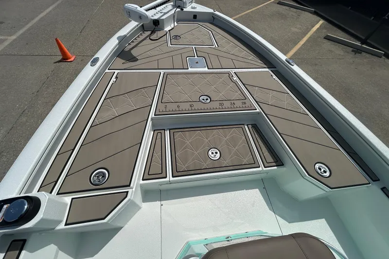 Slide: The Image of 2026 Avid 21 Mag boat deck with sleek design and modern features. - 17
