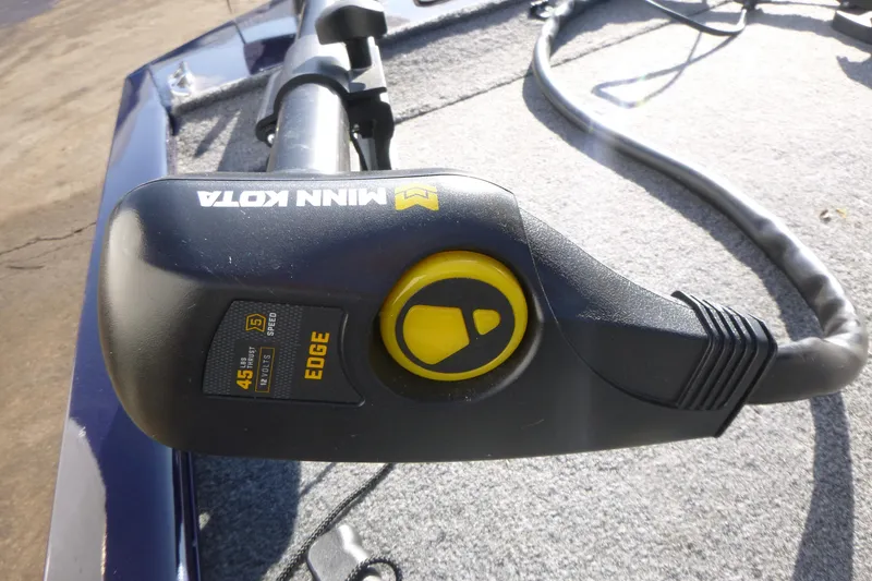 Slide: The Image of Minn Kota Edge trolling motor on 2021 Tracker Pro 170 boat deck. - 8