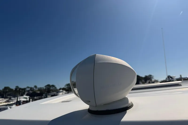 Slide: The Image of Rooftop detail of 2023 Aquila 36 Sport against clear blue sky. - 37
