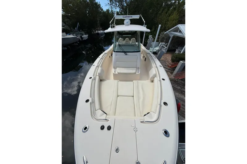 Slide: The Image of 2021 Grady-White Canyon 336 boat with spacious seating and sleek design. - 46