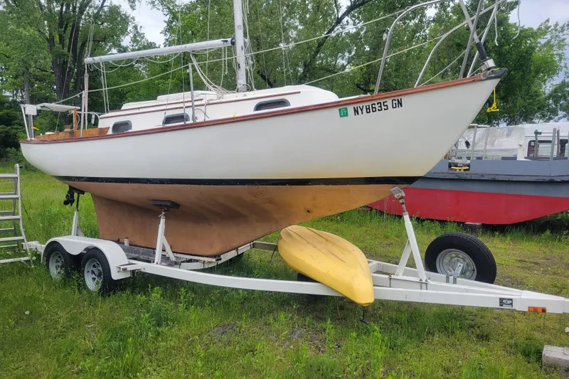 Slide: The Image of Interior of a 1981 Cape Dory 25 yacht showing control panel and equipment. - 15
