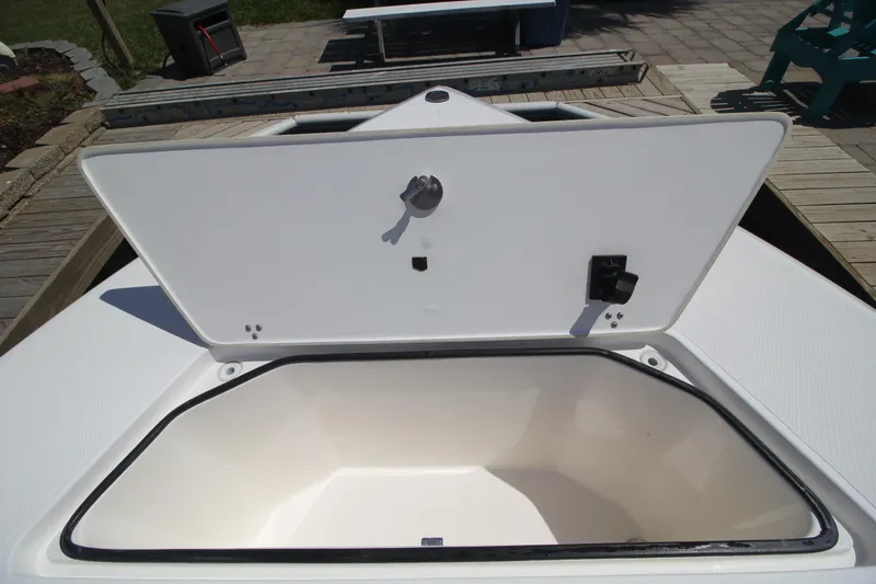 Slide: The Image of 2007 Fountain 34 Sportfish CC boat deck, featuring sleek design and spacious layout. - 24
