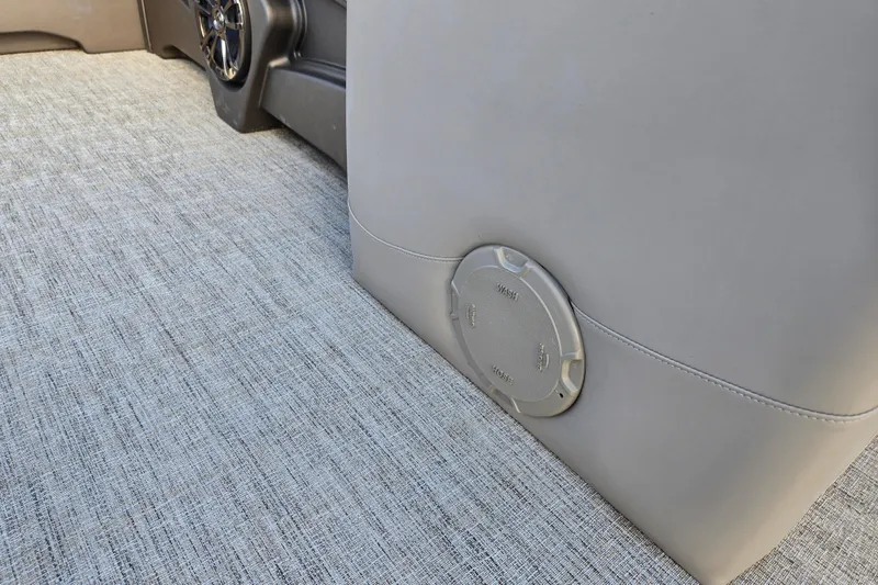 Slide: The Image of 2020 Avalon LSZ VRB 24' boat interior with speaker and textured flooring. - 35