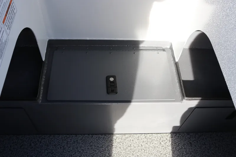 Slide: The Image of Storage compartment in 2026 Alumaweld Stryker 202 boat interior. - 13