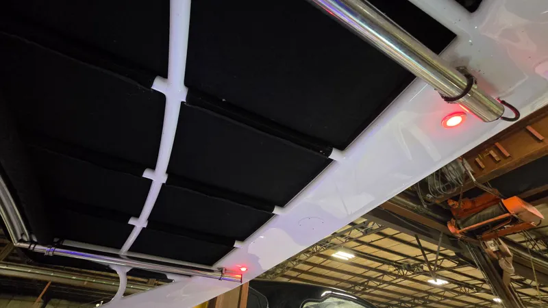 Slide: The Image of Interior view of 2017 Cruisers Yachts 338CX with lighting. - 17