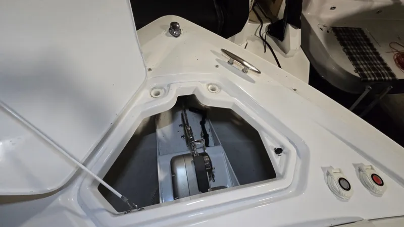 Slide: The Image of Anchor locker of a 2017 Cruisers Yachts 338CX boat. - 29