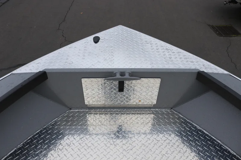 Slide: The Image of Alumaweld Columbia 23 boat bow with diamond plate flooring, 2026 model. - 15