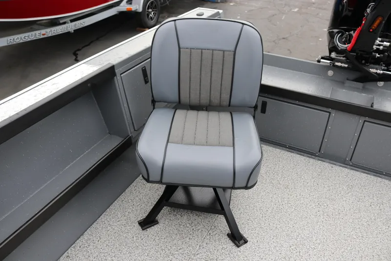 Slide: The Image of Gray seat on 2026 Alumaweld Columbia 23 boat deck, featuring durable design. - 6