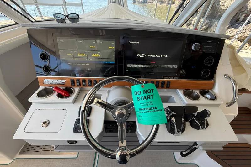 Slide: The Image of Display panel of 2023 Regal 38 SAV showing odometer and engine hours. - 36