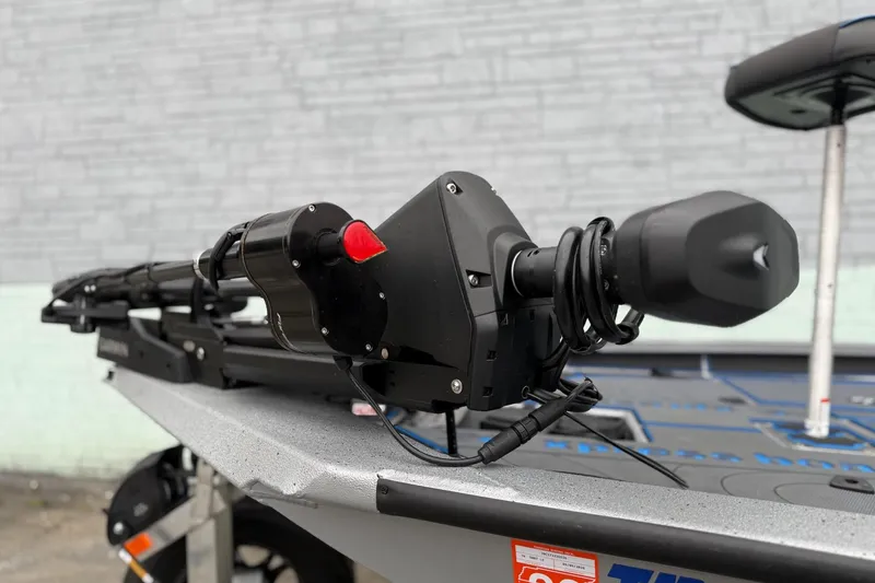 Slide: The Image of 2026 Xpress X19 Pro boat with advanced trolling motor on deck. - 3