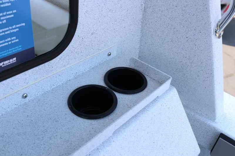 Slide: The Image of Cup holders on 2026 KingFisher 2425 Escape HT boat interior. - 12