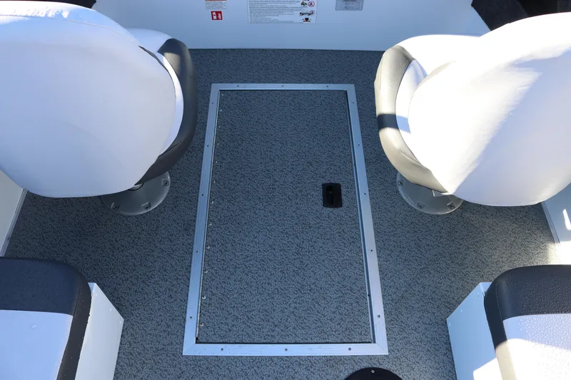 Slide: The Image of Interior of 2026 Smoker Craft Osprey 162 boat with two swivel seats. - 16