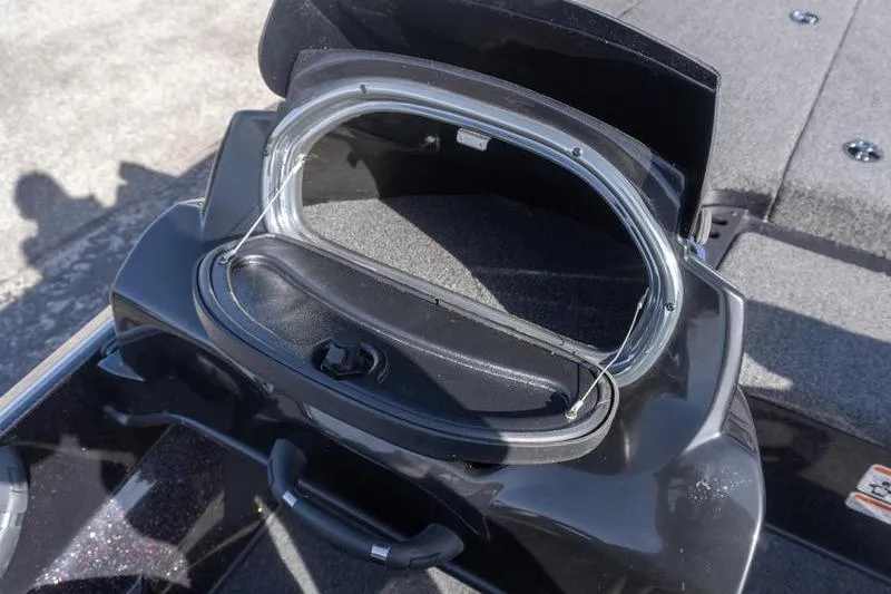 Slide: The Image of Open storage compartment on a 2019 Nitro Z20 Pro boat deck. - 16