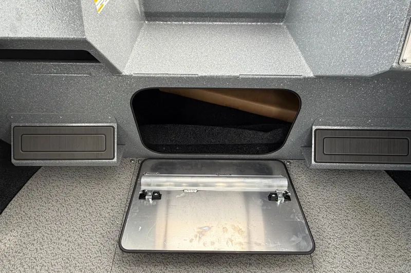 Slide: The Image of Interior view of 2026 KingFisher 2025 Escape HTT boat storage compartment. - 34