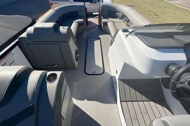 Slide: The Image of Luxurious interior of 2023 Montara Naxos boat with plush seating and modern design. - 6