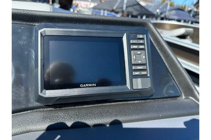 Slide: The Image of Garmin display on 2026 Bennington 20 SSR Quad Bench boat dashboard. - 10