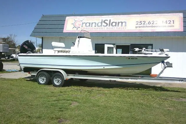 The Image of 2005 Century 2201 Bay Boat on trailer at Grand Slam Boat Sales. - 1