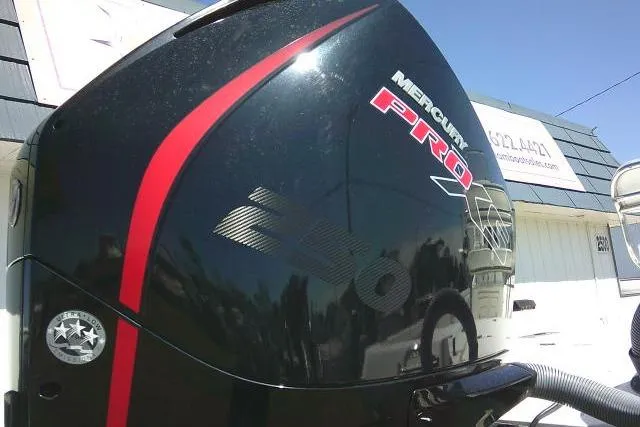 Slide: The Image of Mercury Pro 250 outboard motor on a 2005 Century 2201 Bay Boat. - 6