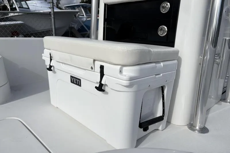 Slide: The Image of 2020 Islamorada 24 Morada boat with Yeti cooler seat on deck. - 7