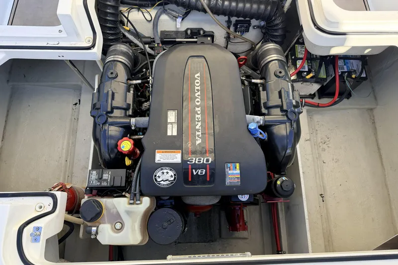 Slide: The Image of Engine compartment of a 2016 Cobalt R7 with Volvo Penta 380 V8 engine. - 18