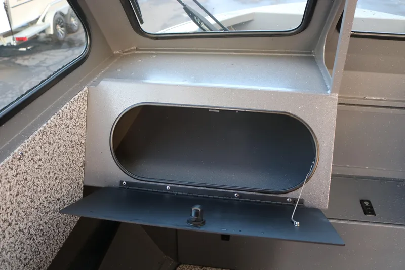 Slide: The Image of Interior storage compartment of 2026 Alumaweld Stryker 202 boat. - 12