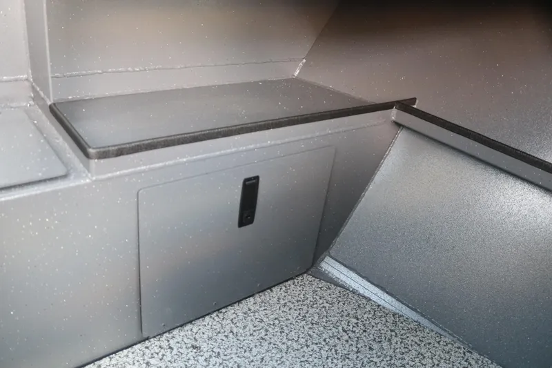 Slide: The Image of 2026 Alumaweld Stryker 202 interior storage compartment with sleek, modern design. - 27