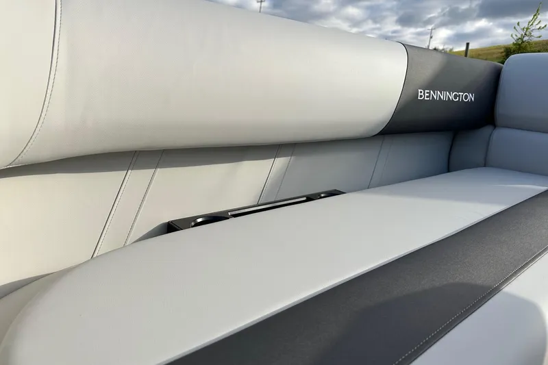 Slide: The Image of 2026 Bennington 22 SSB SwingBack boat seat with sleek design and premium upholstery. - 13