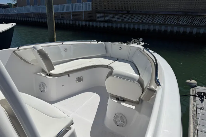 Slide: The Image of 2023 Century 2600 Center Console boat with spacious seating and modern design. - 6