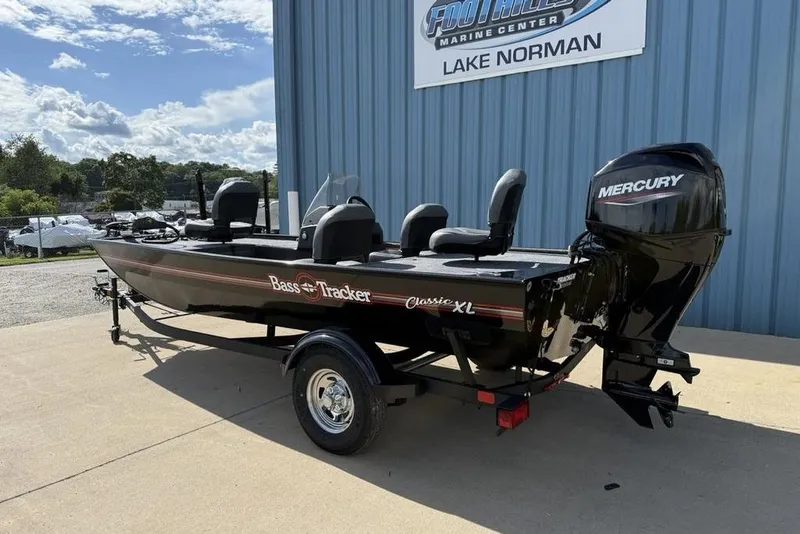 Slide: The Image of 2026 Tracker Bass Tracker Classic XL boat with Mercury engine at Lake Norman. - 6