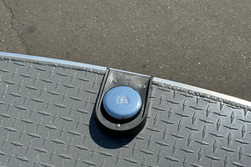 Slide: The Image of Alumaweld Free Drifter 20 boat detail, featuring a textured metal surface, 2025 model. - 22