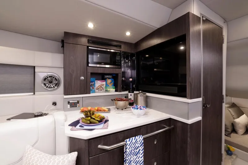 Slide: The Image of Manufacturer Provided Image: Modern kitchen area in 2023 Formula 430 Super Sport Crossover yacht. - 11