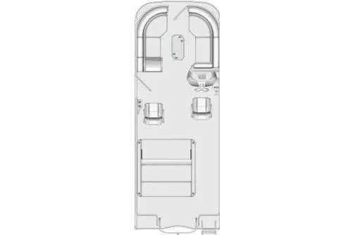 Slide: The Image of Floor plan of 2026 Berkshire CTS Series 24UL pontoon boat, showcasing seating and layout. - 23