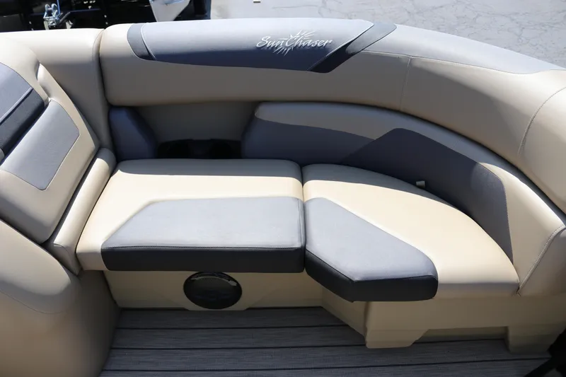 Slide: The Image of Luxurious seating on 2025 SunChaser Geneva Sport 23 LR PSB pontoon boat. - 17