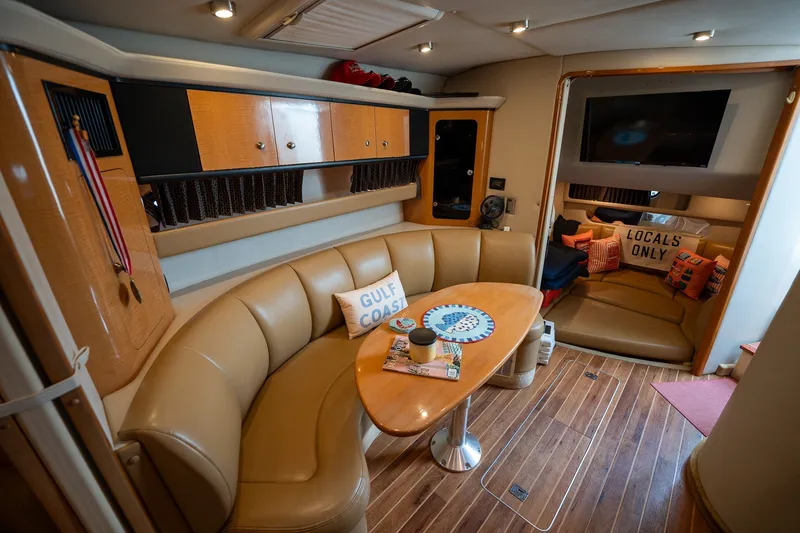 Slide: The Image of Luxurious interior of 2006 Chaparral Signature 350 yacht with cozy seating and decor. - 14