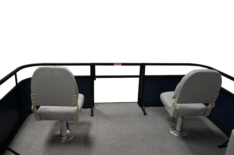 Slide: The Image of Manufacturer Provided Image: 2023 Viaggio Del Mar F boat interior with two gray seats and railing. - 18