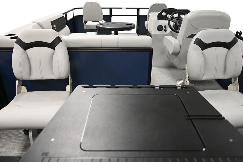 Slide: The Image of Manufacturer Provided Image: 2023 Viaggio Del Mar F boat interior with modern seating and steering console. - 21