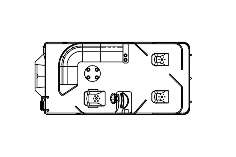 Slide: The Image of Manufacturer Provided Image: Floor plan of 2023 Viaggio Del Mar F boat, featuring seating and helm layout. - 24