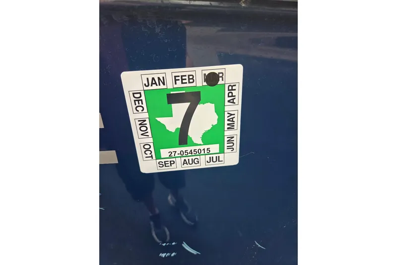 Slide: The Image of Registration sticker on a 2022 Regal 2000 ES Bowrider boat. - 8