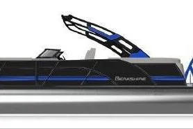 Slide: The Image of 2026 Berkshire 25RFX DC STS SPORT ARCH pontoon boat with sleek design and modern features. - 24