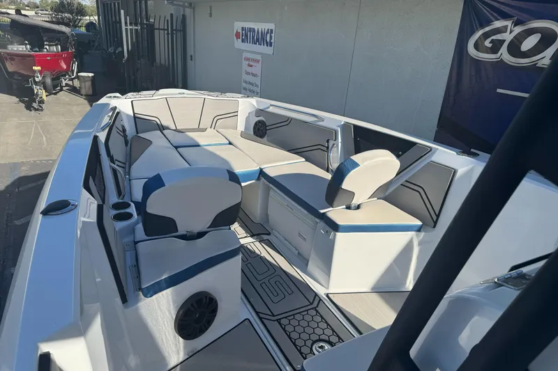 Slide: The Image of 2020 Scarab 255 Open ID boat interior with seating and modern design. - 18