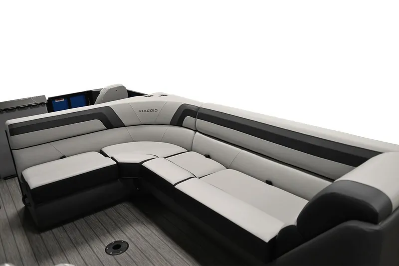 Slide: The Image of Manufacturer Provided Image: Viaggio Lago F 2023 boat interior with sleek, modern seating design. - 17