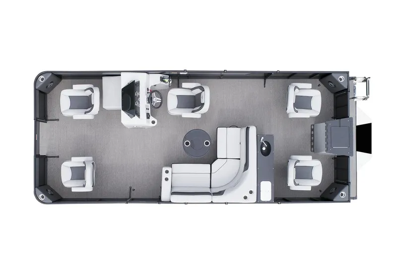 Slide: The Image of Manufacturer Provided Image: 2023 Viaggio Lago F boat interior layout with seating and helm station. - 18