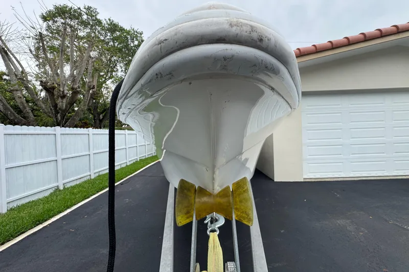 Slide: The Image of Cockpit view of 2015 Concept 27 boat with steering wheel and control panel. - 95